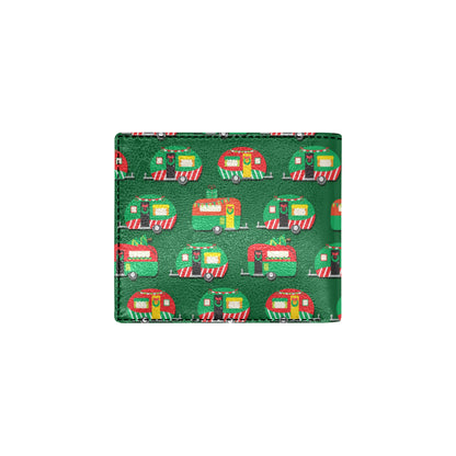 Camper Camping Christmas Themed Print Men's ID Card Wallet