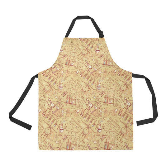 Chemical Pattern Print Design 01 Apron with Pocket