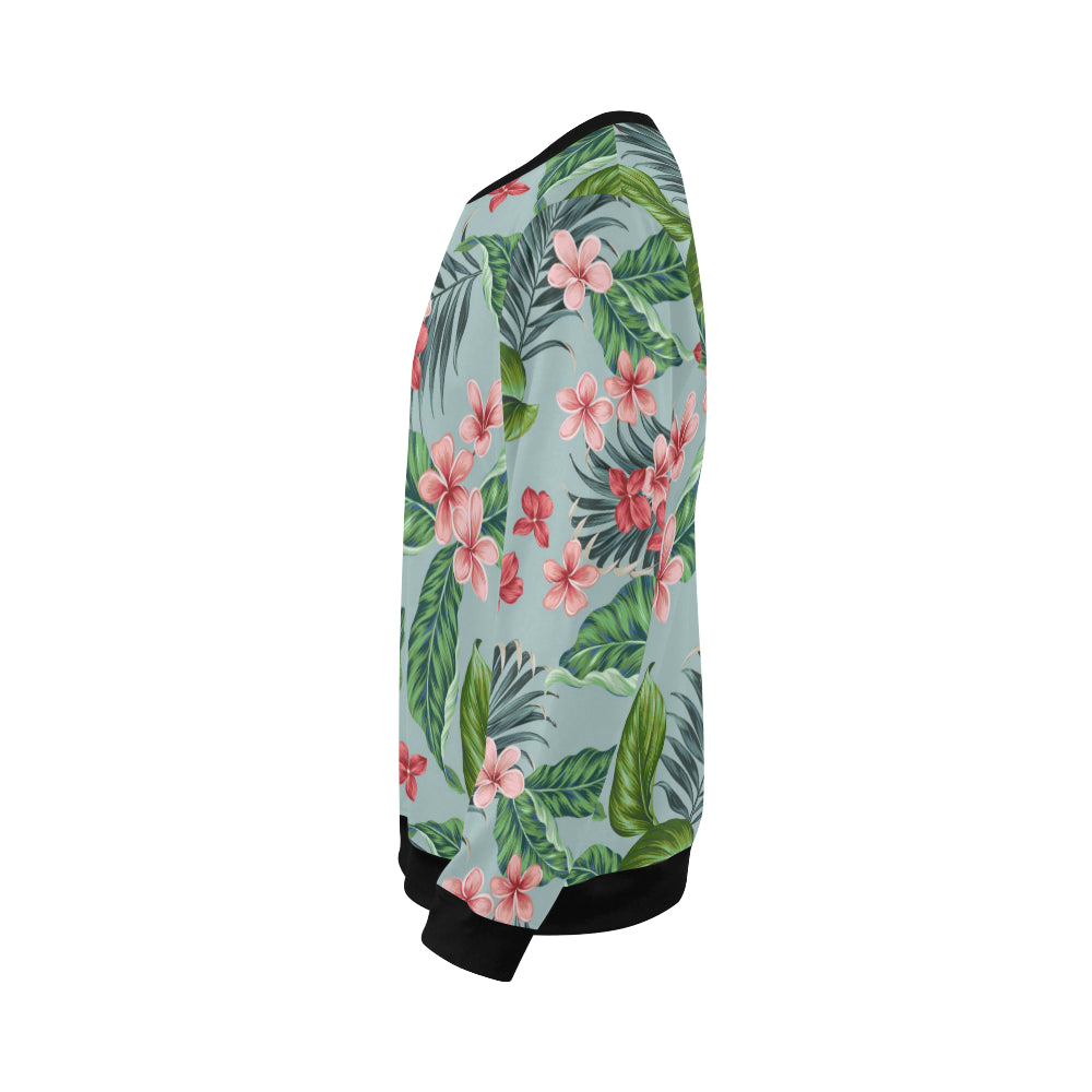 Plumeria Pattern Print Design PM027 Men Long Sleeve Sweatshirt