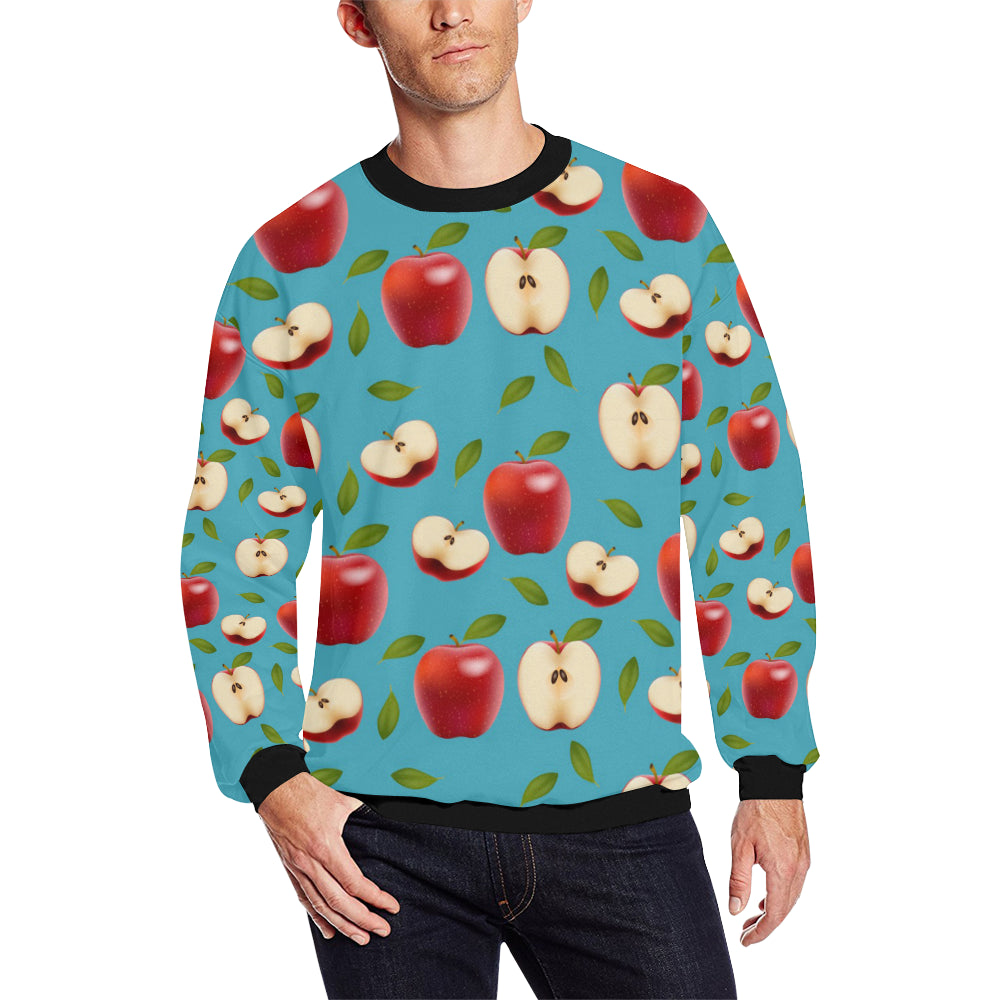 Apple Pattern Print Design AP012 Men Long Sleeve Sweatshirt