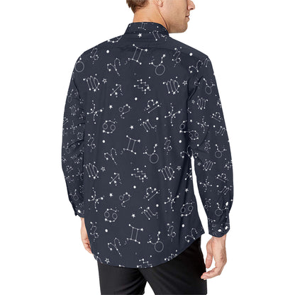 Constellation Pattern Print Design 05 Men's Long Sleeve Shirt