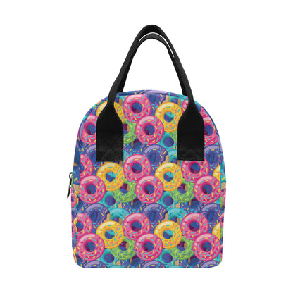 Donut Pattern Print Design DN010 Insulated Lunch Bag
