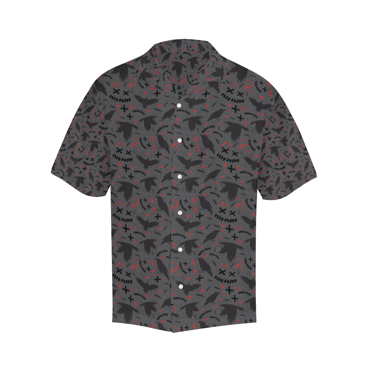 Crow Pattern Print Design 02 Men's Hawaiian Shirt