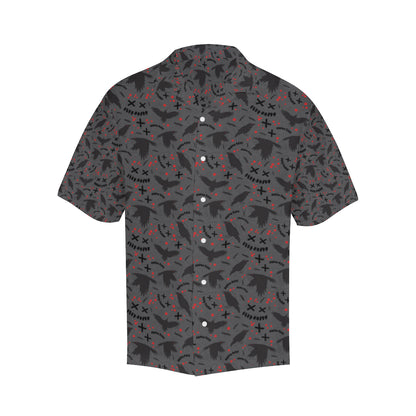 Crow Pattern Print Design 02 Men's Hawaiian Shirt