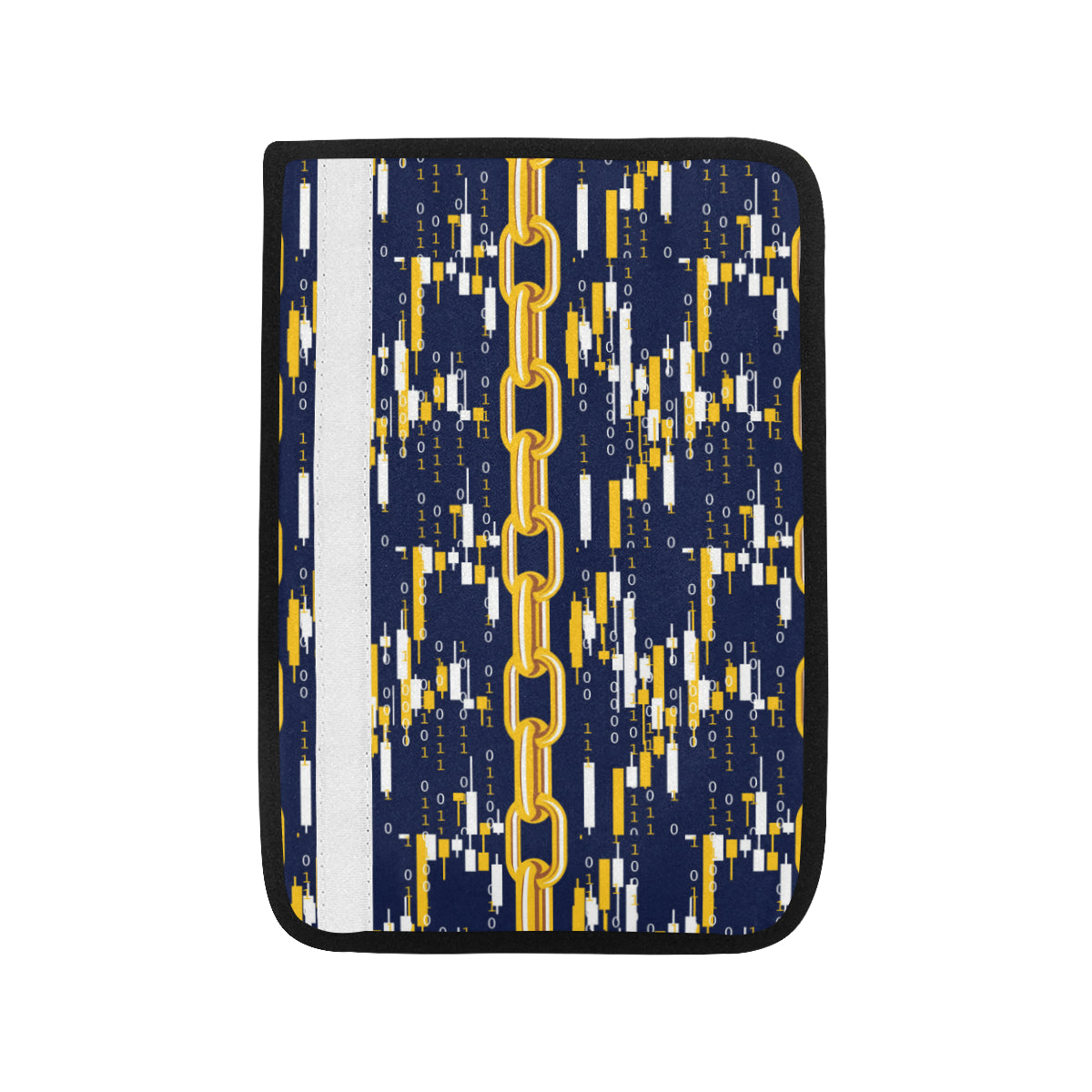 Cryptocurrency Chain Pattern Print Design 03 Car Seat Belt Cover
