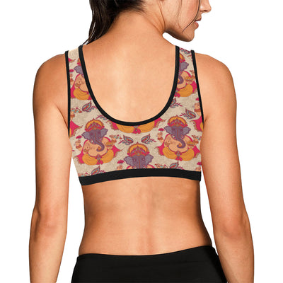 Ganesha Indian Pattern Print Design 02 Sports Bra