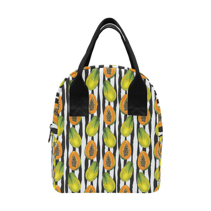 Papaya Pattern Print Design PP01 Insulated Lunch Bag