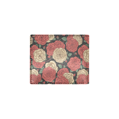 Camellia Pattern Print Design CM01 Men's ID Card Wallet