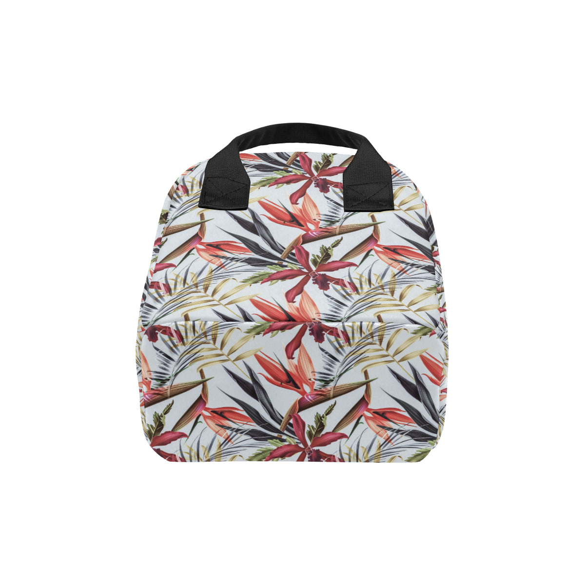Tropical Flower Pattern Print Design TF021 Insulated Lunch Bag