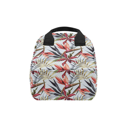Tropical Flower Pattern Print Design TF021 Insulated Lunch Bag