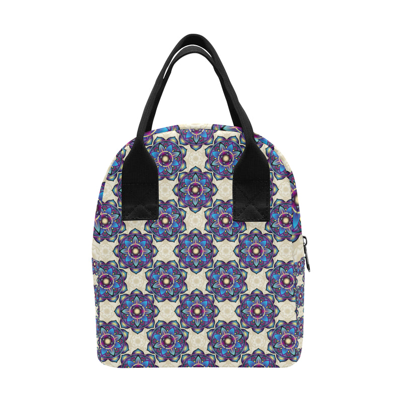 lotus Boho Pattern Print Design LO08 Insulated Lunch Bag