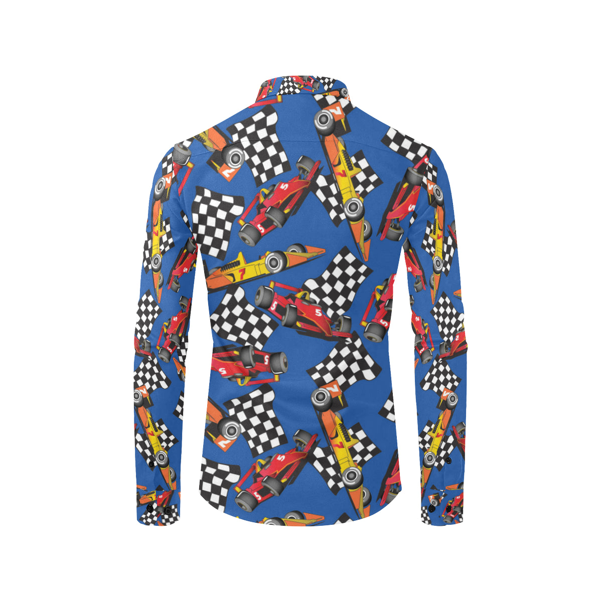 Racing Pattern Print Design A01 Men's Long Sleeve Shirt