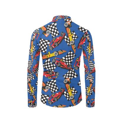 Racing Pattern Print Design A01 Men's Long Sleeve Shirt