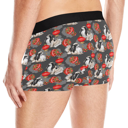 Japanese Chin Pattern Print Design 02 Men's Boxer Briefs