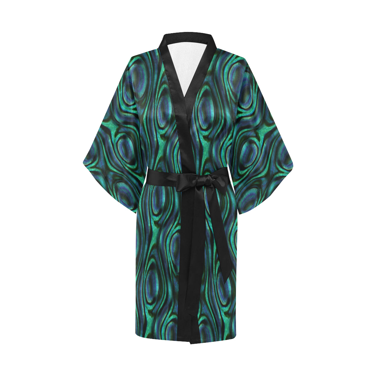 Abalone Pattern Print Design 01 Women's Short Kimono
