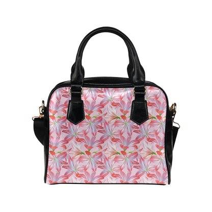 Amaryllis Pattern Print Design 02 Shoulder Handbag
