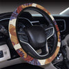 Rooster Pattern Print Design A03 Steering Wheel Cover with Elastic Edge