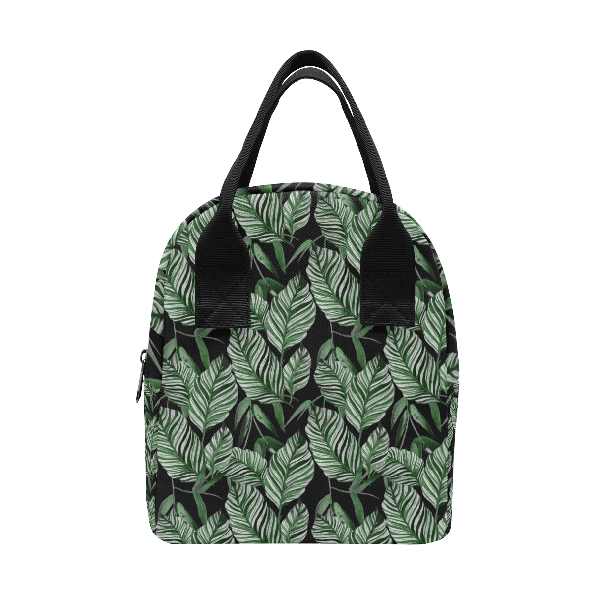Palm Leaves Pattern Print Design PL09 Insulated Lunch Bag