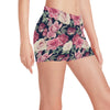 Rose Pattern Print Design RO05 Yoga Shorts