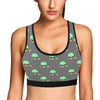 Alien Pattern Print Design 02 Sports Bra