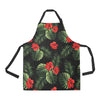 Red Hibiscus Tropical Apron with Pocket