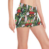 Tropical Flower Pattern Print Design TF03 Yoga Shorts