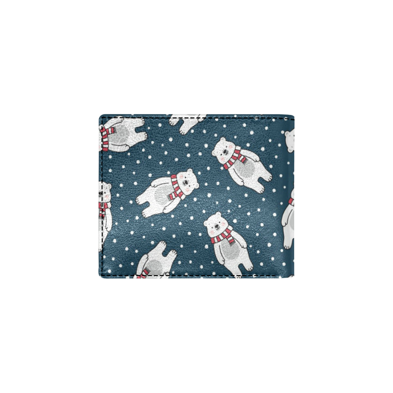 Polar Bear Pattern Print Design PB05 Men's ID Card Wallet