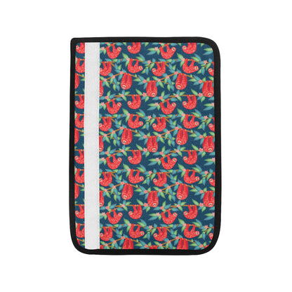Sloth Red Design Themed Print Car Seat Belt Cover
