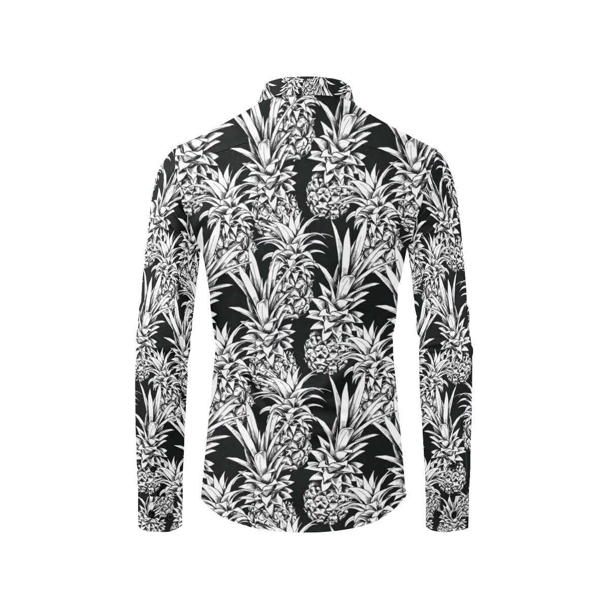 Pineapple Pattern Print Design PP08 Men's Long Sleeve Shirt