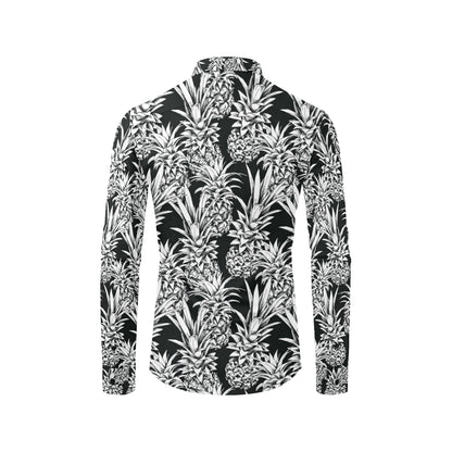 Pineapple Pattern Print Design PP08 Men's Long Sleeve Shirt