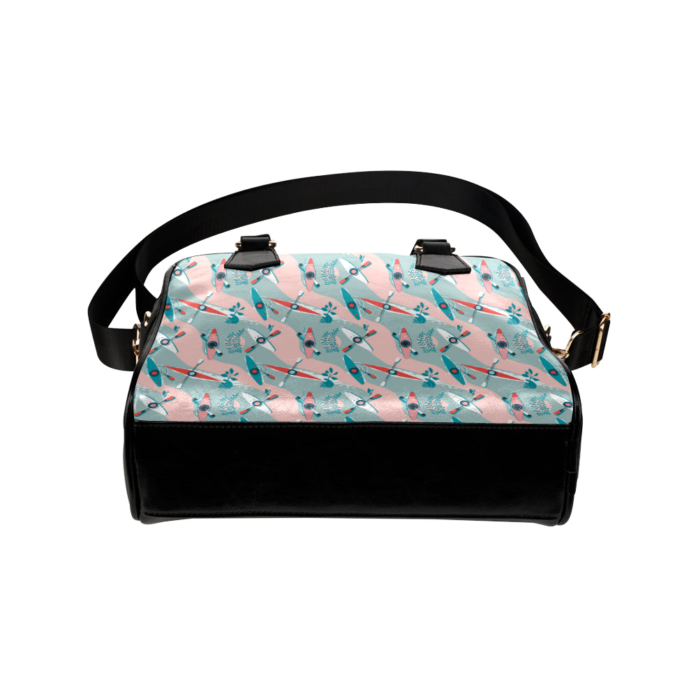 Kayak Pattern Print Design 05 Shoulder Handbag
