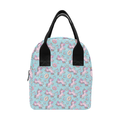 Donut Unicorn Pattern Print Design DN016 Insulated Lunch Bag