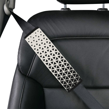 Geometric Black White Pattern Print Design 03 Car Seat Belt Cover