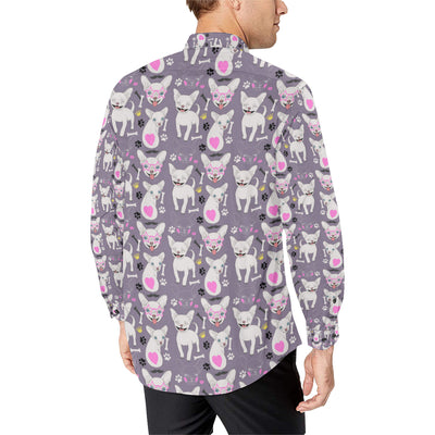 Chihuahua Happy Pattern Men's Long Sleeve Shirt