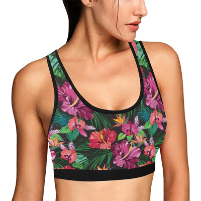 Hawaiian Flower Hibiscus tropical Sports Bra