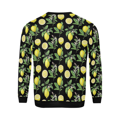 Lemon Pattern Print Design LM02 Men Long Sleeve Sweatshirt