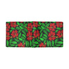 Red Hibiscus Embroidered Pattern Print Design HB03 Men's ID Card Wallet