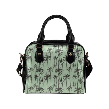 Palm Tree Pattern Print Design A04 Shoulder Handbag