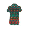 Aztec Pattern Print Design 04 Men's Short Sleeve Button Up Shirt