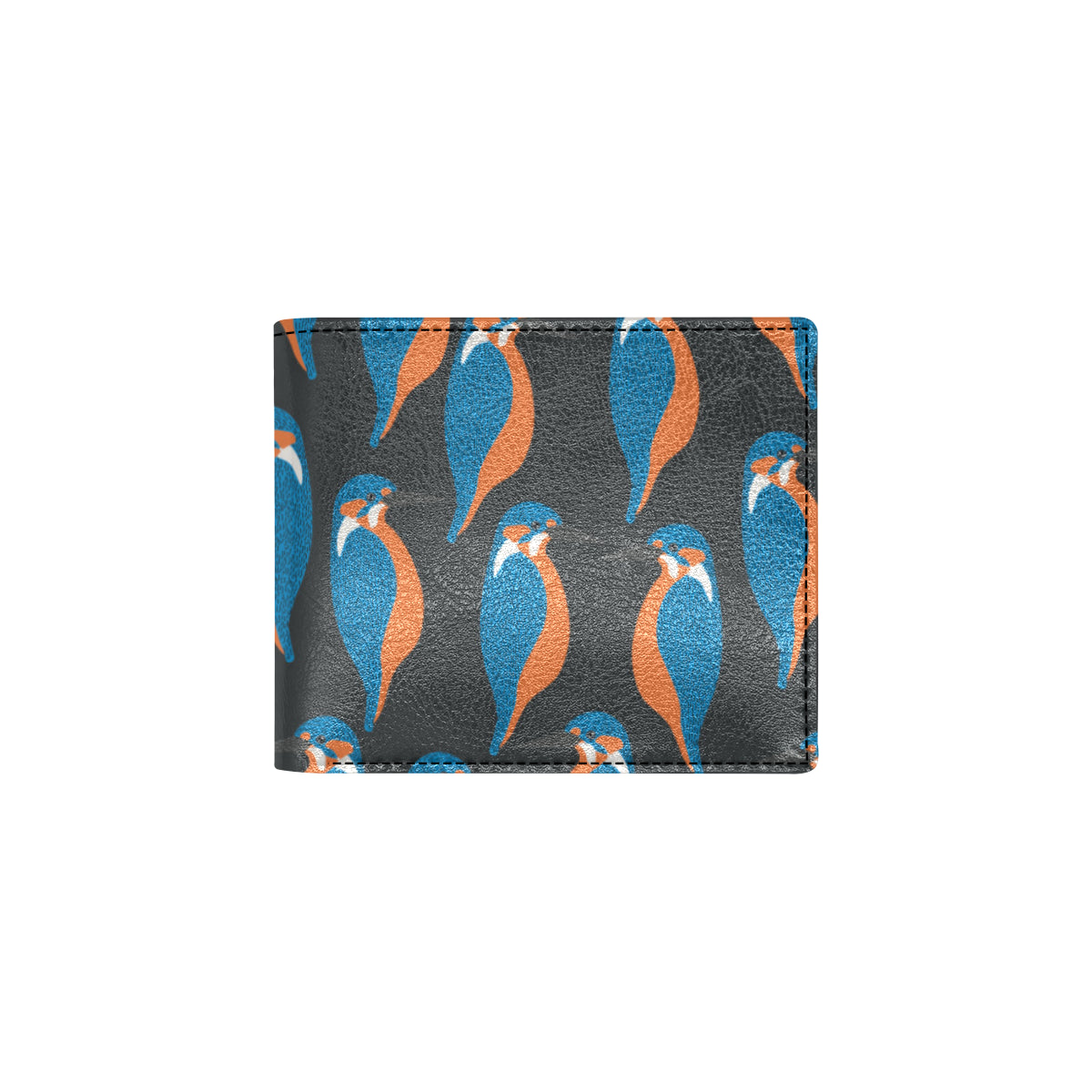 Kingfisher Pattern Print Design 03 Men's ID Card Wallet