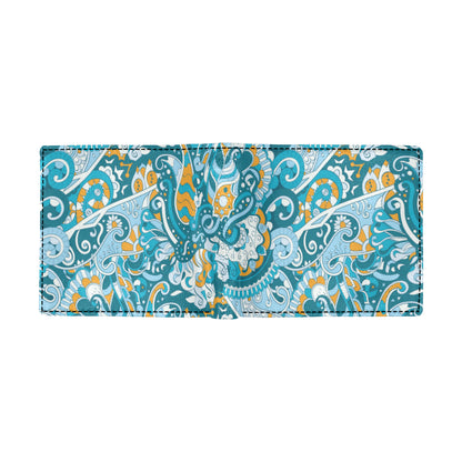 Funky Retro Pattern Print Design A03 Men's ID Card Wallet
