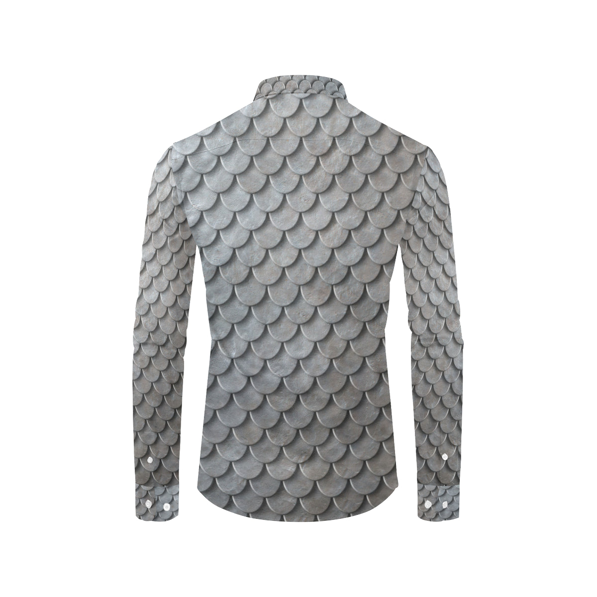 Armor Scales Pattern Print Design 03 Men's Long Sleeve Shirt