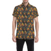 Bird Of Paradise Pattern Print Design 01 Men's Short Sleeve Button Up Shirt