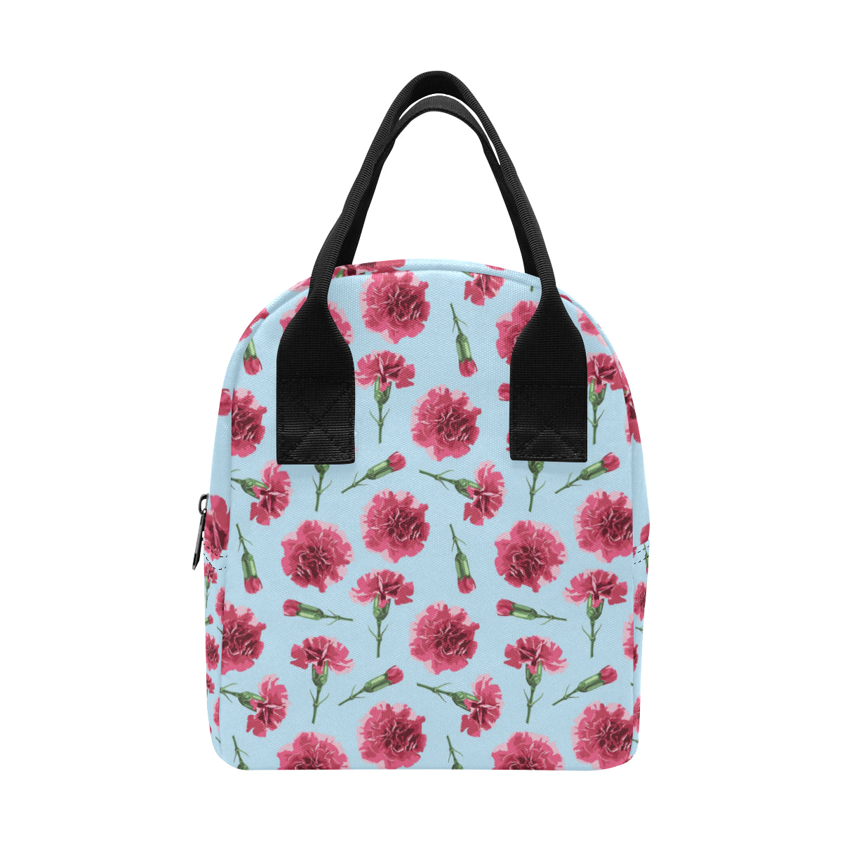 Carnations Pattern Print Design CN01 Insulated Lunch Bag