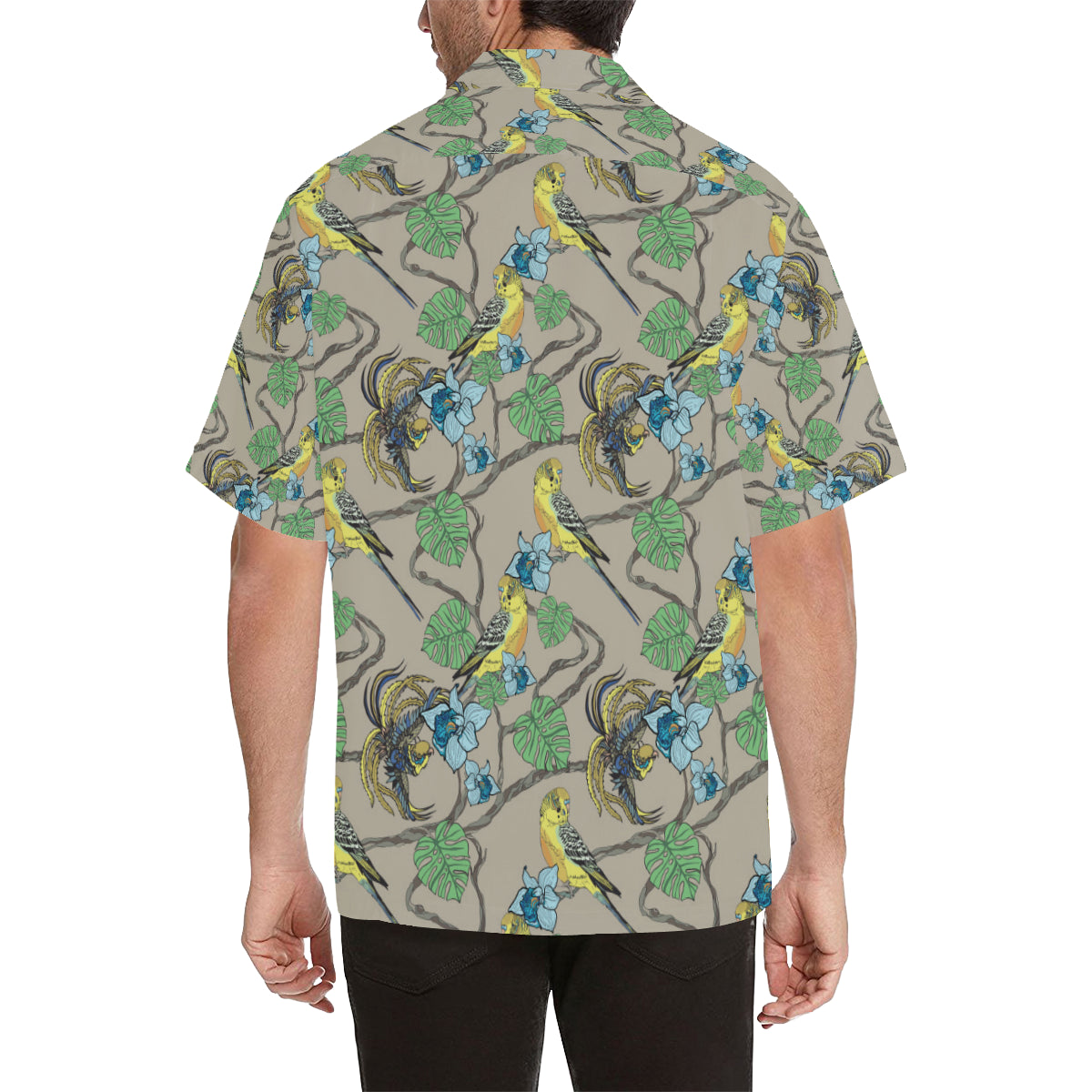 Parakeet Pattern Print Design A02 Men's Hawaiian Shirt