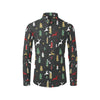 Christmas Tree Deer Style Pattern Print Design 03 Men's Long Sleeve Shirt