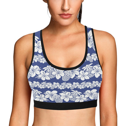 Hawaiian Themed Pattern Print Design H07 Sports Bra