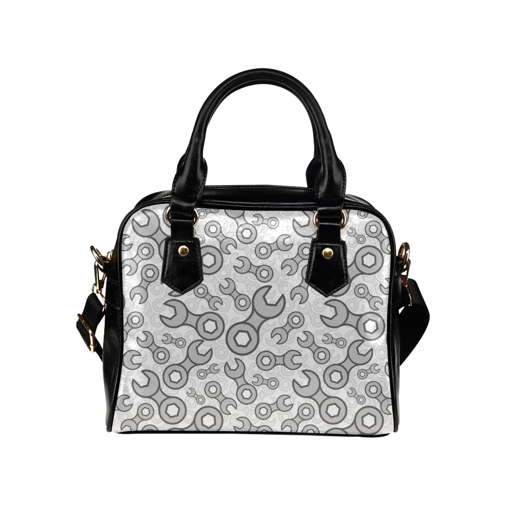 Mechanic Pattern Print Design 05 Shoulder Handbag