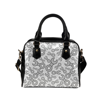 Mechanic Pattern Print Design 05 Shoulder Handbag