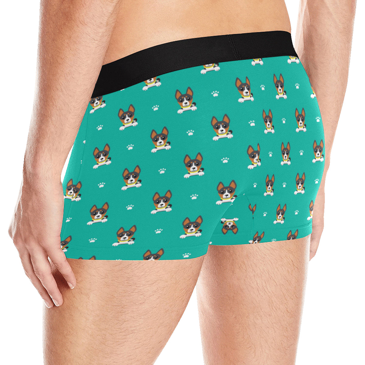 Basenji Pattern Print Design 03 Men's Boxer Briefs